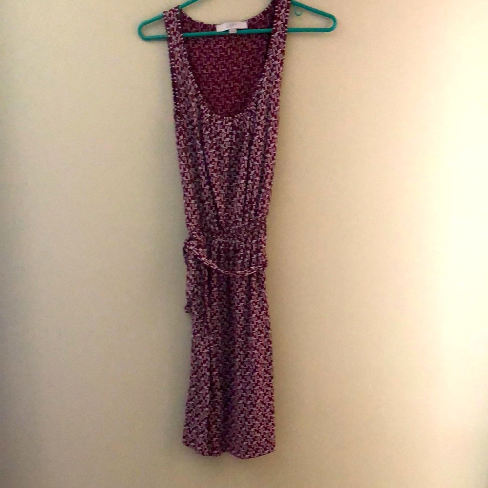 Loft sleeveless dress, size small. Tie waist
